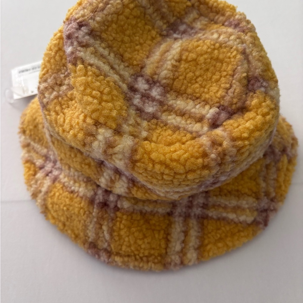 Forever 21 Yellow Plaid Bucket Hat